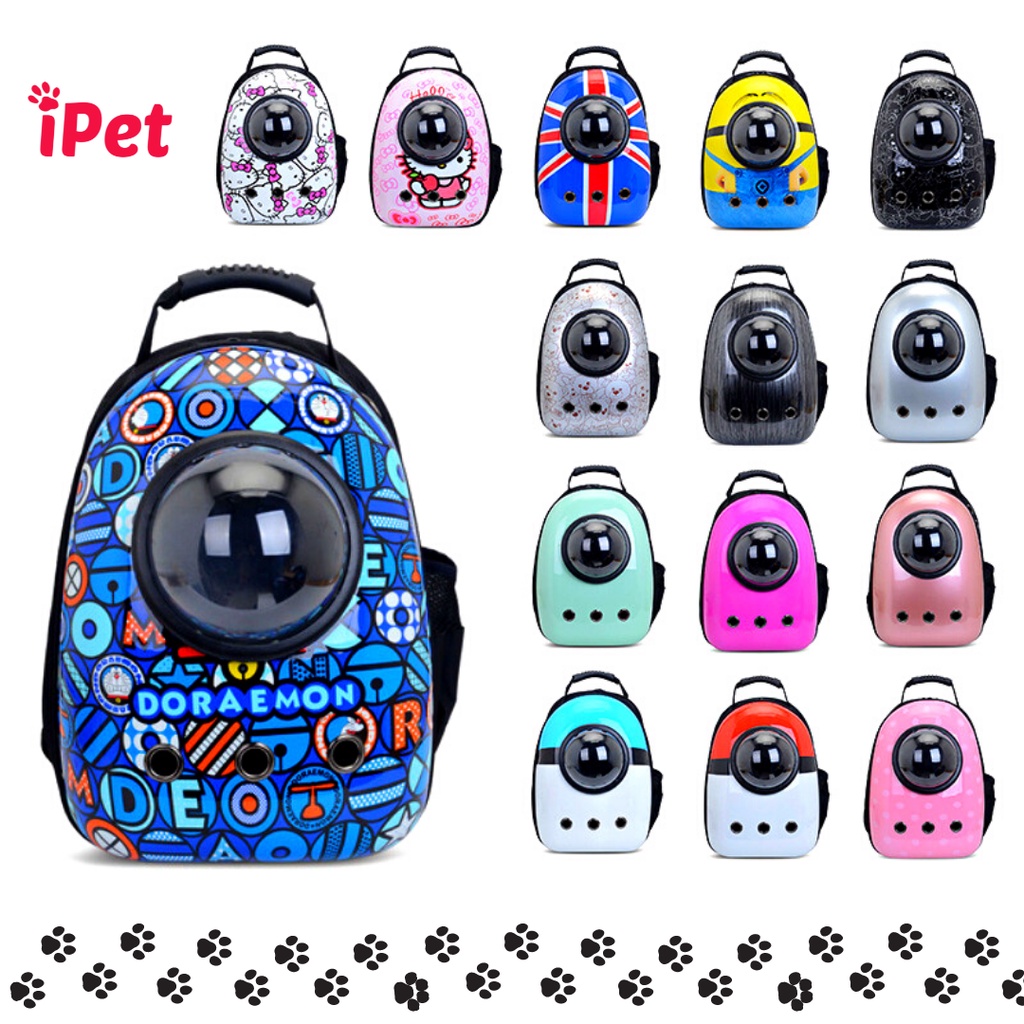 Balo Phi Hành Gia Vận Chuyển Chó Mèo, Đựng Thú Cưng Đi Chơi Bằng Nhựa Nhiều Kiểu Dễ Thương - iPet Shop