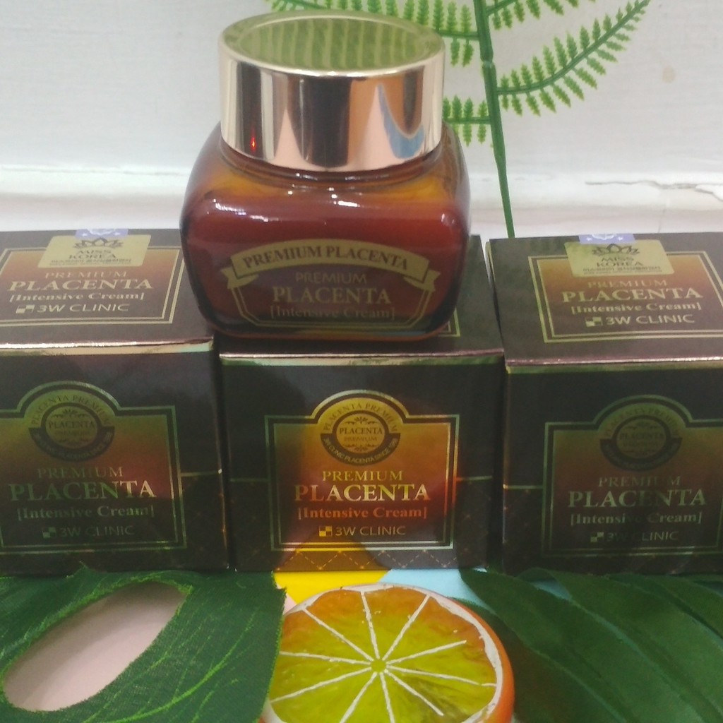 KEM DƯỠNG CHỐNG LÃO HÓA LÀM TRẮNG DA TINH CHẤT NHAU THAI CỪU 3W CLINIC PREMIUM PLACENTA AGE INTENSIVE CREAM