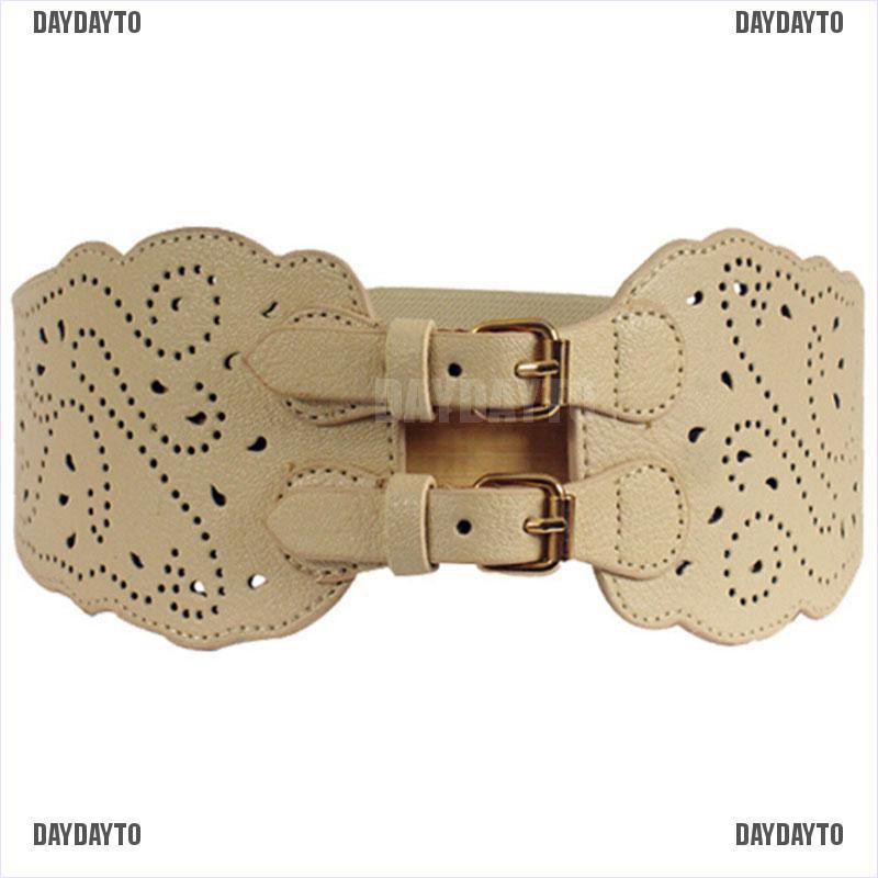 Thắt Lưng Bản Rộng Co Giãn Hai Khóa Cài Cho Nữ