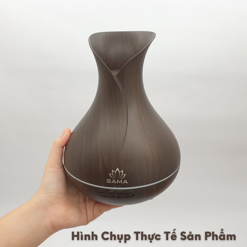 (Tặng Điều Khiển) Máy Khuếch Tán Tinh DầuCHÍNH HÃNG SAMA Hoa Tulip Siêu Âm Dung Tích 500ml