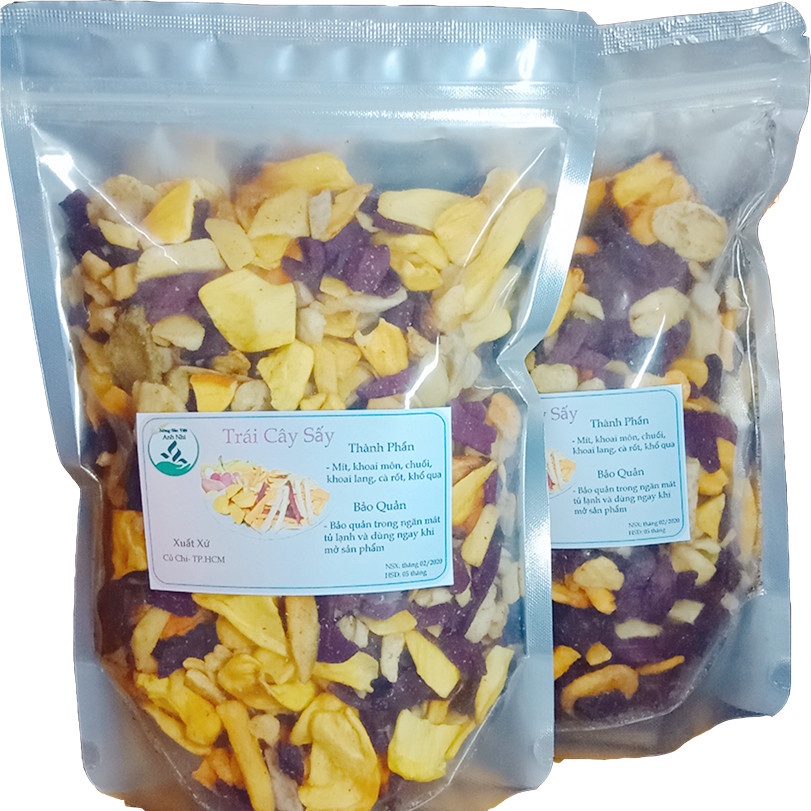 1kg Thập cẩm sấy 100% thành phần thiên nhiên, thơm ngọt, không hóa chất, phẩm màu, đảm bảo vệ sinh an toàn thực phẩm