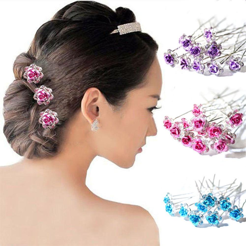 Bộ 20 Kẹp Tóc Hoa Mới|Váy Cưới Cô Dâu Sang Trọng Quý Phái