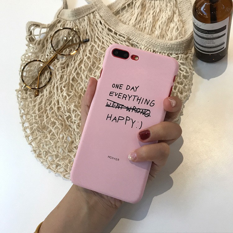 Ốp lưng điện thoại nhựa cứng iPhone5 5s 6 6s 7 8 6plus 8plus Case Plushồng có chữ | BigBuy360 - bigbuy360.vn