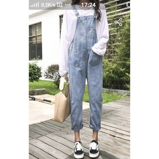 Yếm bò quần dài 2hand quần yếm bò