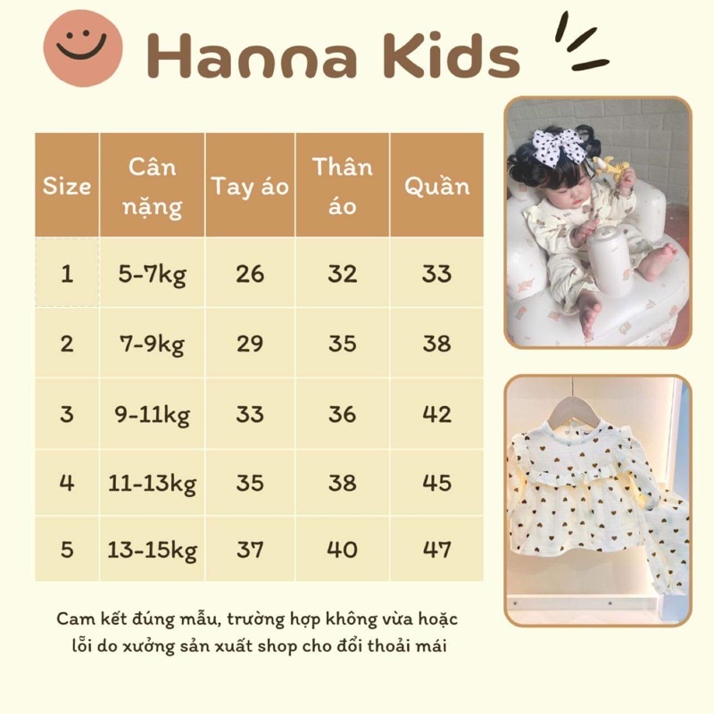 Ảnh thật -Bộ dài tay cánh tiên cho bé gái vải xô muslin cao cấp, bộ thu đông họa tiết xinh xắn cho bé gái