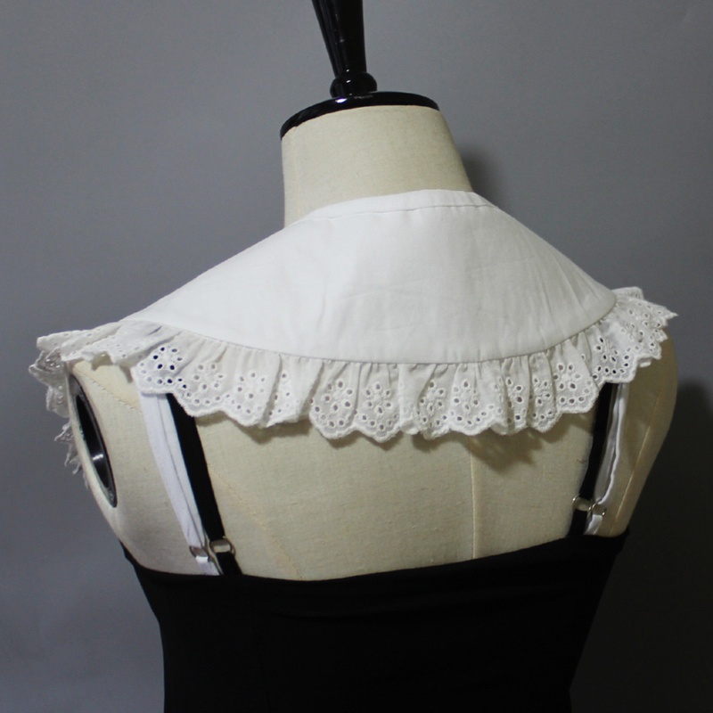 Khăn Choàng Cổ Phối Ren Thêu Hoa Phong Cách Lolita Vintage Dành Cho Nữ