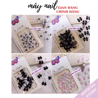 charm nail hoa, gấu, thỏ, nơ nhựa,  phụ kiện gắn móng