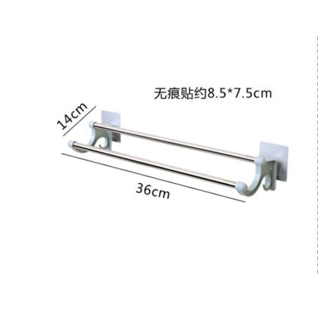 MÓC TREO KHĂN PHÒNG TẮM INOX Không cần khoan vít