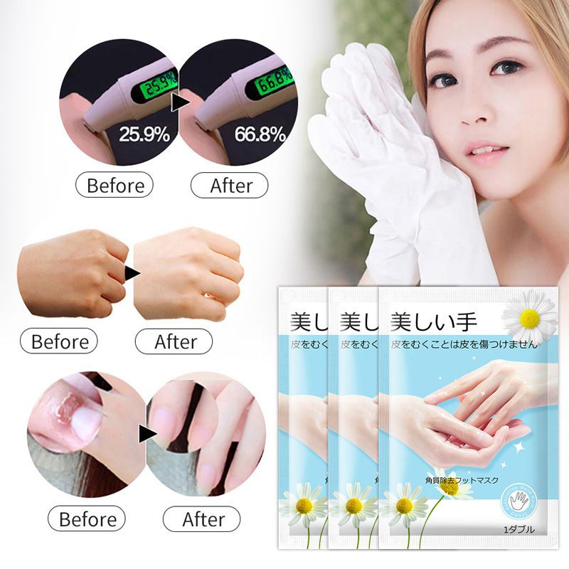 Đôi mặt nạ dưỡng trắng tạo ẩm giúp tẩy tế bào chết cho bàn tay | BigBuy360 - bigbuy360.vn