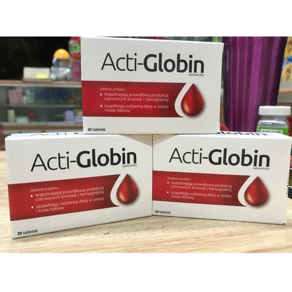 VIÊN BỔ MÁU ACTI-GLOBIN – Bổ sung sắt axit folic cho mẹ bầu, người thiếu máu (30 viên)