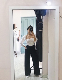 Áo cổ vuông kèm Ảnh thật