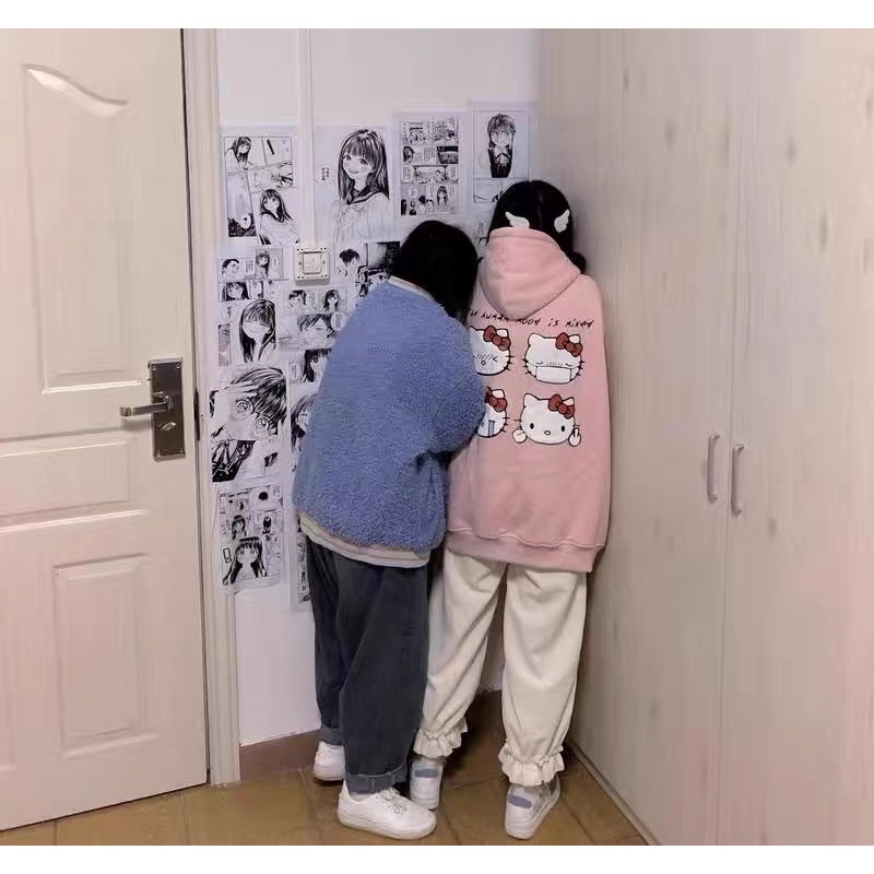 Áo khoác in hình 4 biểu cảm hello kitty so cute