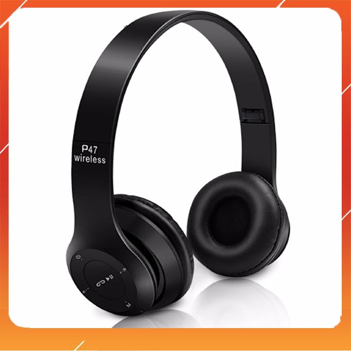 Tai nghe bluetooth không dây P47 có khe cắm thẻ nhớ cao cấp