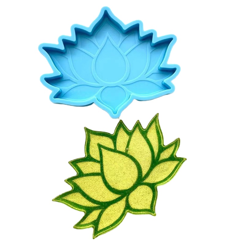 Khuôn Silicone Làm Đế Lót Ly Hình Hoa Sen DIY