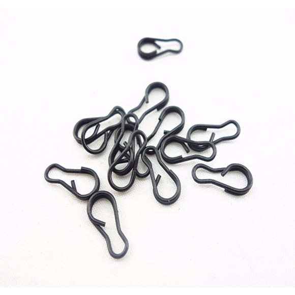 20 Kẹp Nối Mồi Câu Cá Màu Đen # 1#