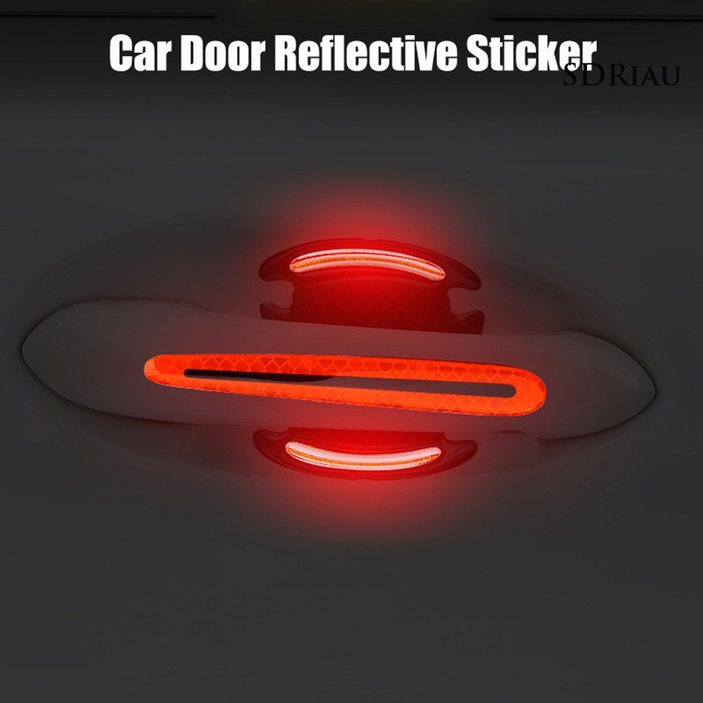 Bộ 4 hình dán phản quang độc đáo cho tay nắm cửa xe hơi độc đáo