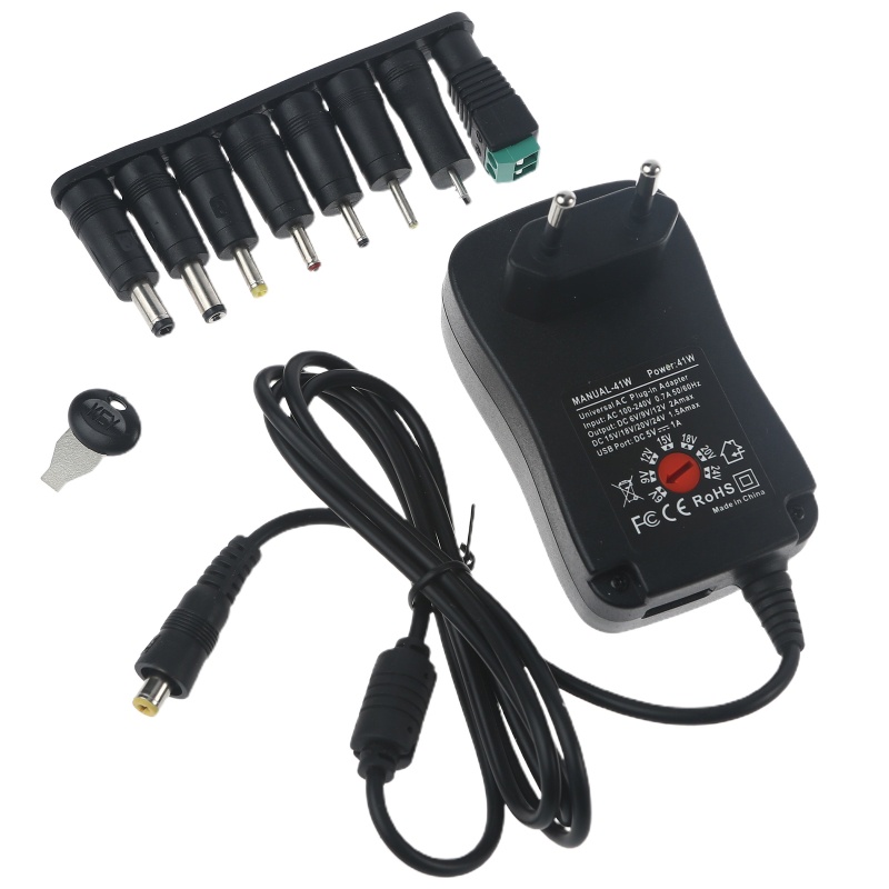 Bộ Nguồn AC Đa Năng Alli 41W USB + 6V-24V