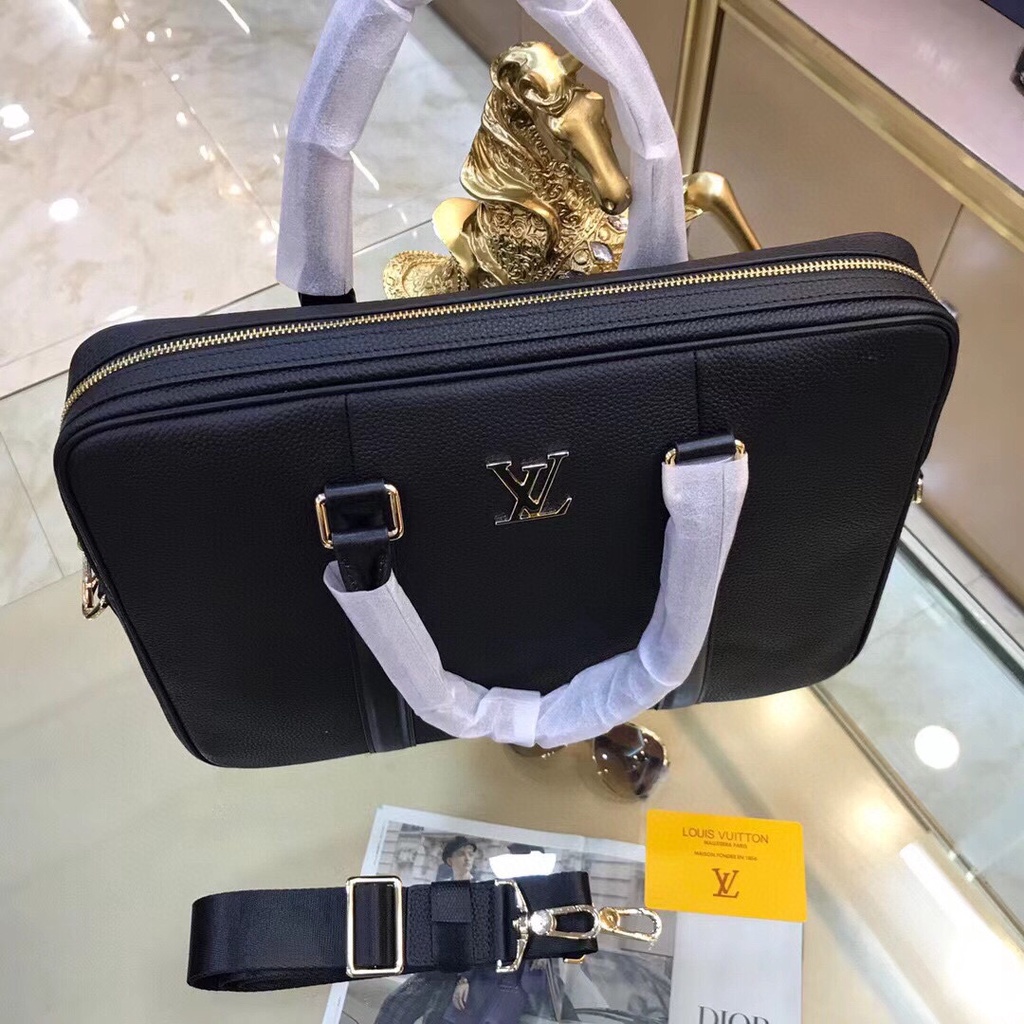 Cặp xách công sở nam da thật thời trang cao cấp Louis Vuitton LV phong cách thanh lịch, thời thượng