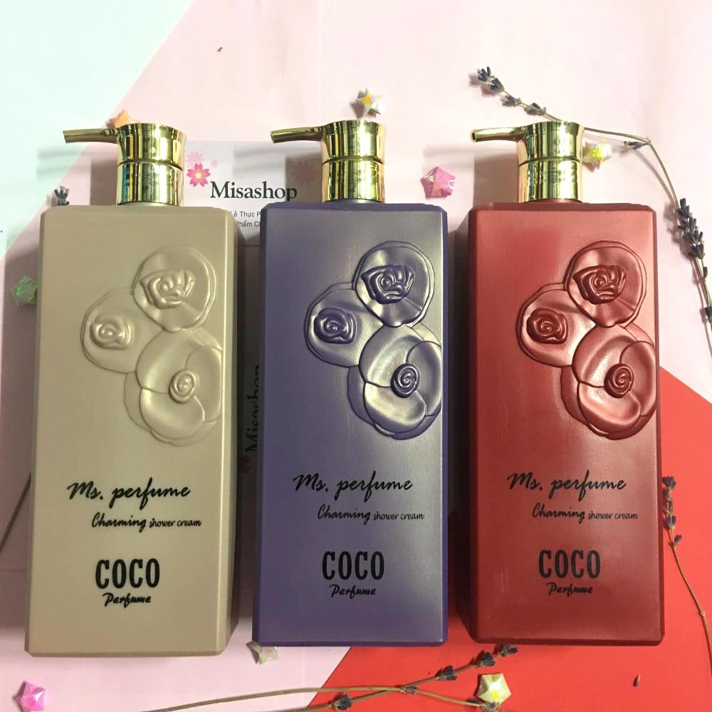Sữa tắm Coco Perfume Charming Shower Cream chai tím Hàn Quốc 800ml