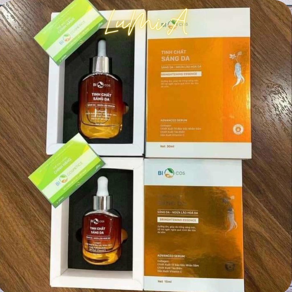 Tinh chất serum dưỡng da trắng sáng tinh chất tế bào bố nhân sâm colagen 15ml LuMi.A