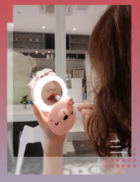 GƯƠNG CON HEO/Gấu CÓ ĐÈN QUẠT 3in1 -dc3747 | BigBuy360 - bigbuy360.vn