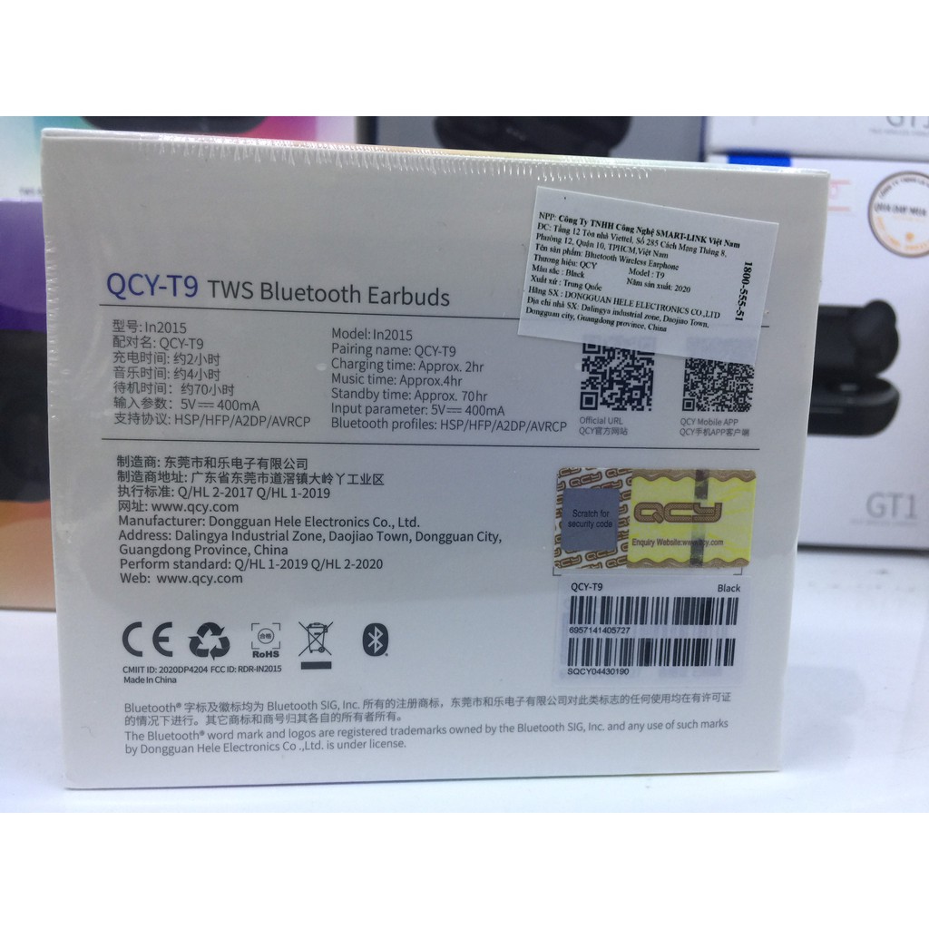 Tai Nghe Bluetooth True Wireless QCY T9