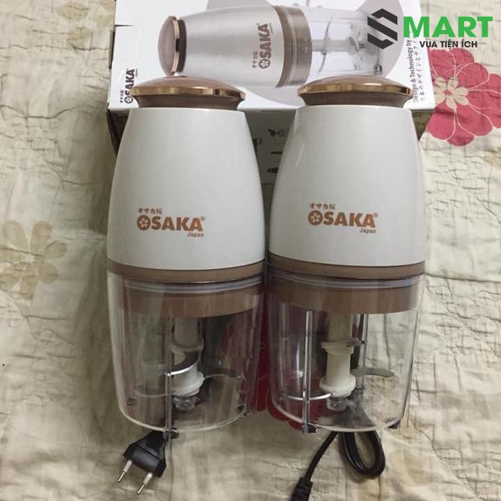 Máy Xay Sinh Tố Đa Năng, Máy Xay Thịt, Hoa Quả, Rau Củ Mẫu Mới OSAKA Nhật Bản 2 Lưỡi Dao 350W - Máy Xay Mini