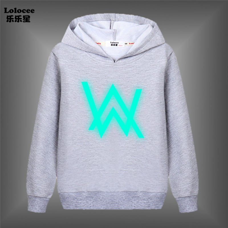 Áo Khoác Hoodie In Logo Alan Walker Phát Sáng