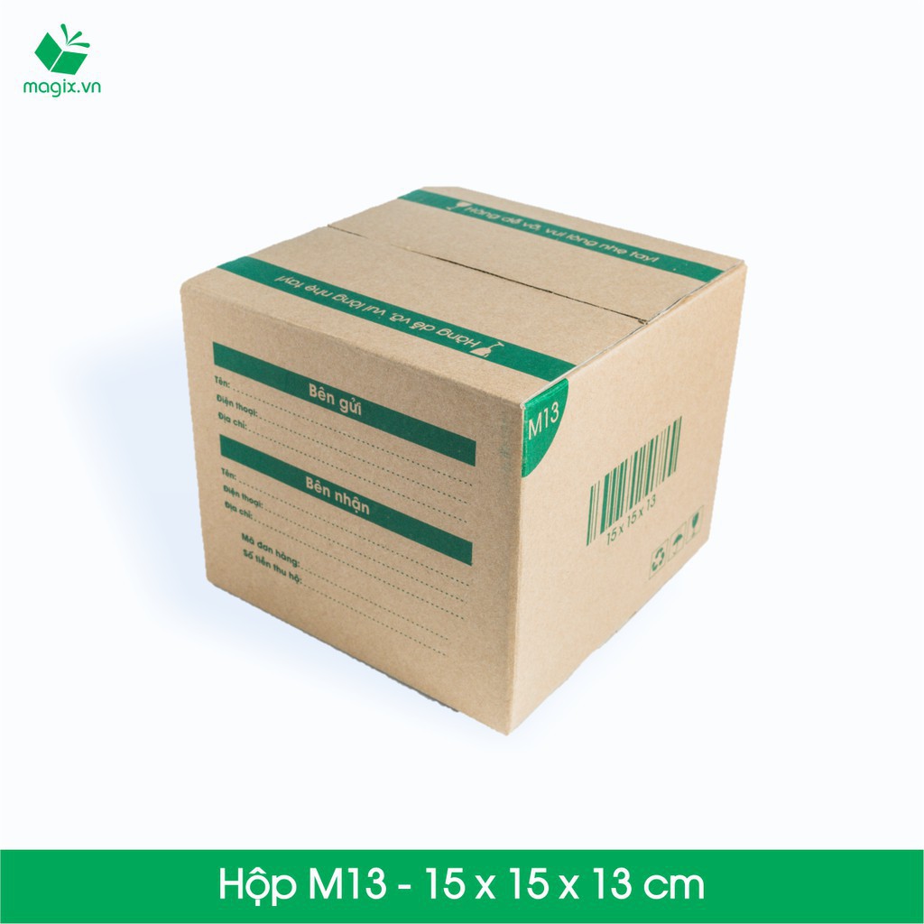 20 Thùng hộp carton - Mã HN_M13 - Kích thước 15x15x13 (cm)