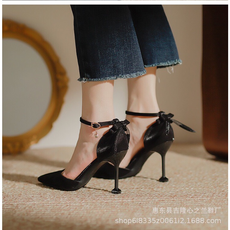 GIÀY CAO GÓT SIZE 30 31 32 ĐÍNH NƠ TIỂU THƯ NHẸ NHÀNG CAO 9CM HÀNG QCCC