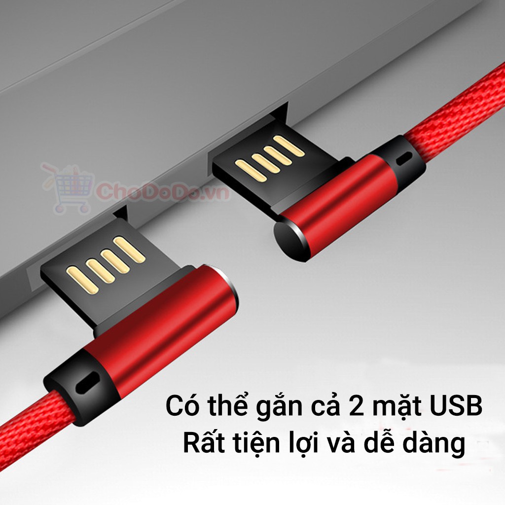 Cáp Sạc Vuông Góc iPhone Android Dành Cho Game Thủ CS14