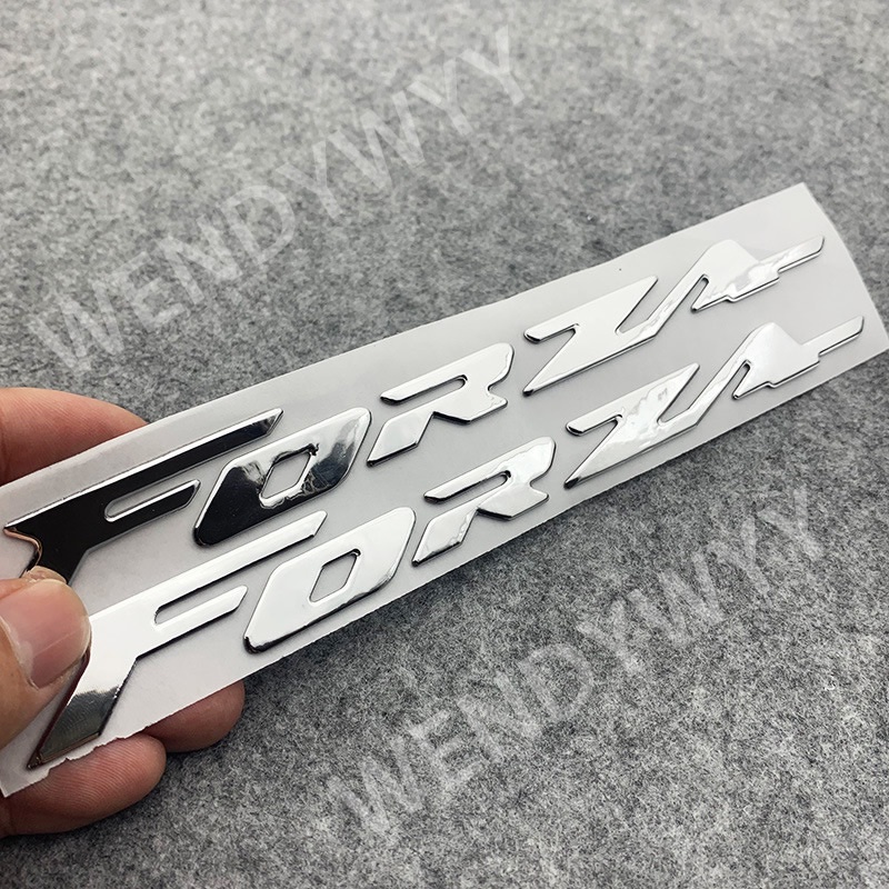 Miếng Dán LOGO 3D Bằng Nhựa Crom Mềm Trang Trí Xe Mô Tô HONDA Forza 150 250 300 350 750