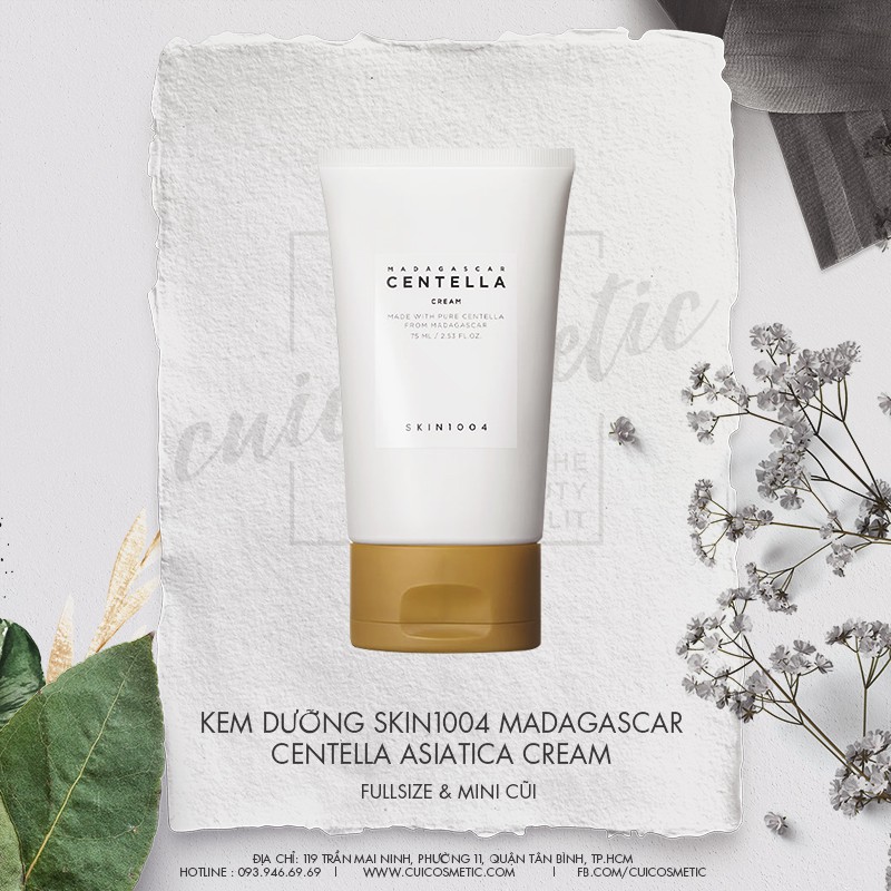 Kem Dưỡng Rau Má Hỗ Trợ Giảm Mụn, Phục Hồi Da Skin1004 Madagascar Centella Asiatica 100 Cream 75gr