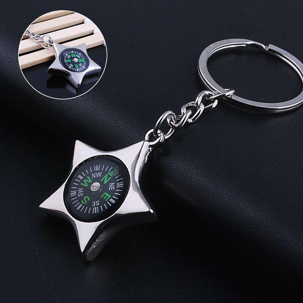 NICKOLAS Móc Khóa Hình La Bàn Năm Cánh Sáng Tạo