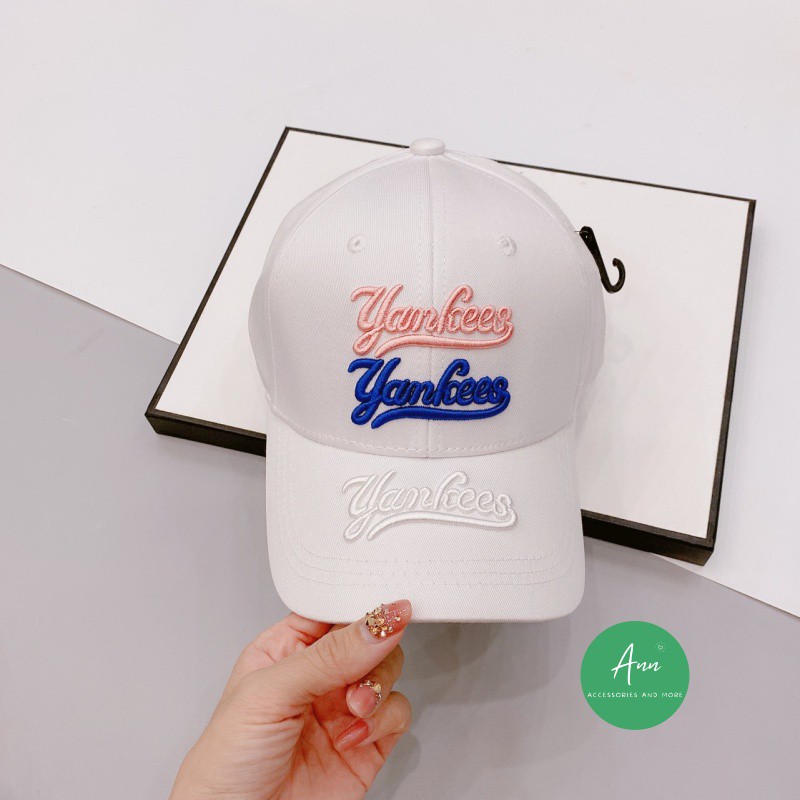 Set mũ lưỡi trai và bucket NY mới cực chất, logo màu sắc thêu nổi 3D, chất vải cotton cao cấp, hàng loại 1 full tag