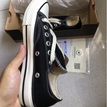 Giày Thể Thao Nam Nữ - Giày Converse CV 1970s Cổ Thấp Đen Thời Trang Full Box+Bill