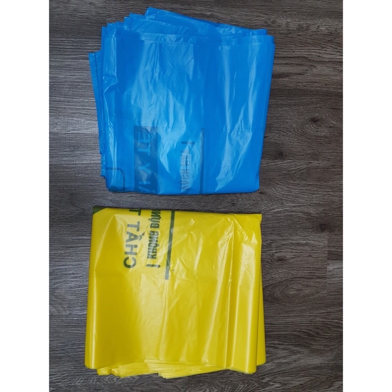 Bao rác y tế vàng, xanh dương, trắng, đen