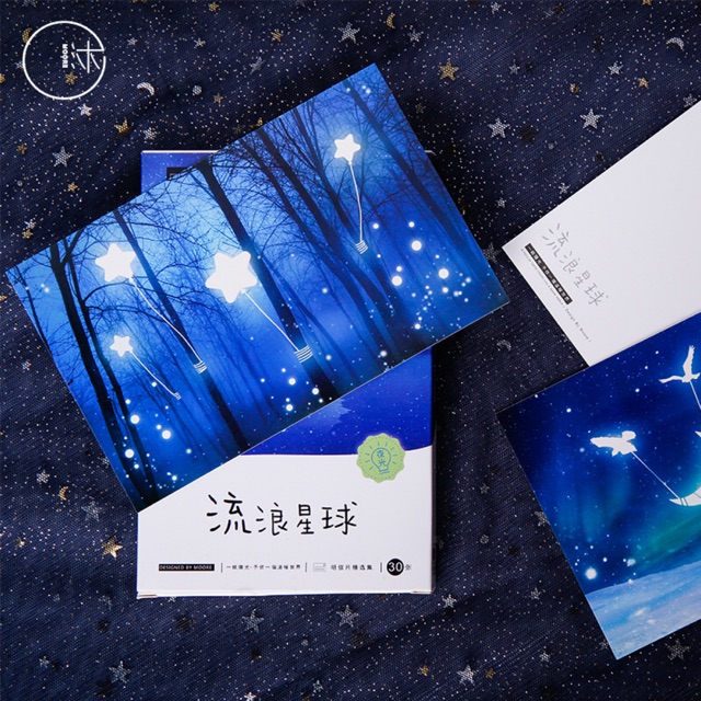 Set 5 postcard dạ quang siêu đẹp