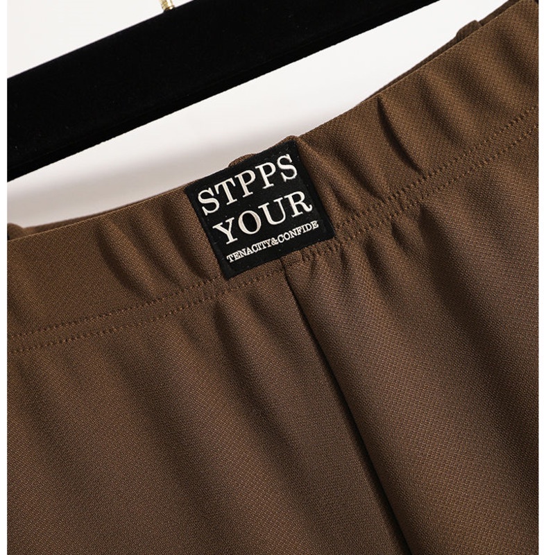 Quần Dài Ống Loe Xẻ Tà Màu Trơn Thời Trang Hàn Quốc Cho Nữ