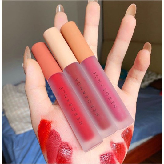 Son Môi Herorange Fluffy Lip Glaze Siêu Xinh Chất Mềm Và Mịn Môi