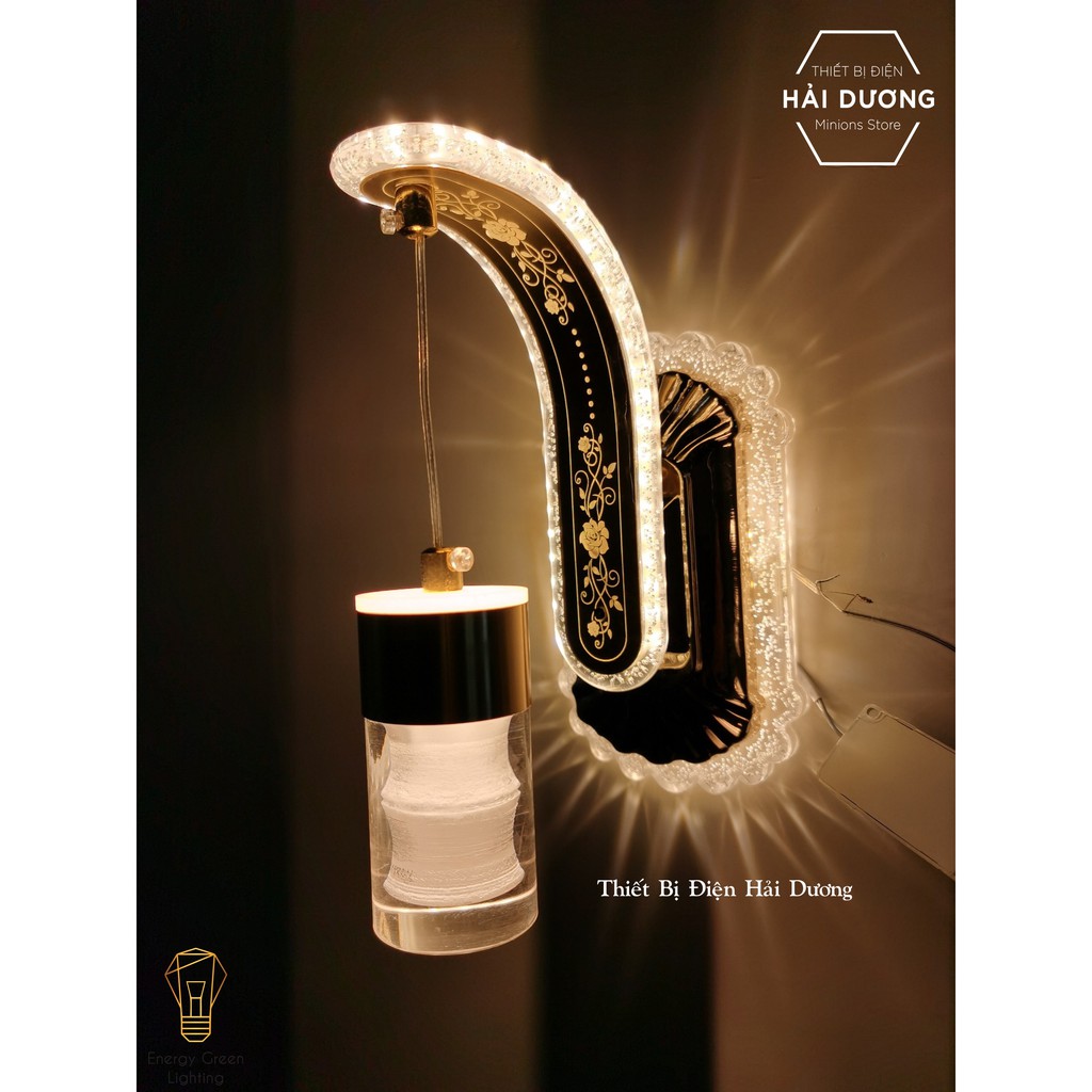 Đèn Led Treo Tường Hiện Đại Thả Thuỷ Tinh 24w Phong Cách Bắc Âu Vintage DT  - Energy Green Lighting