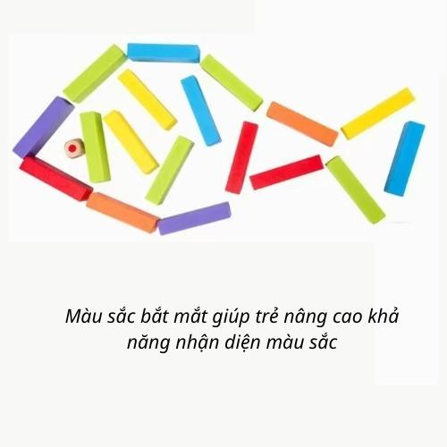 [Sale sốc] Bộ đồ chơi rút gỗ màu cho bé, đồ chơi trẻ em phát triển trí tuệ, size lớn an toàn cho trẻ