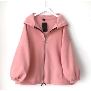 Áo khoác hoodie nữ form rộng đi học LV24