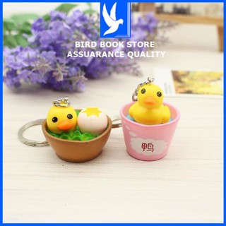 Móc khóa hình vịt con ngồi chậu, ngồi vỏ trứng 💕𝑭𝒓𝒆𝒆𝒔𝒉𝒊𝒑💕 (thêm khóa )
