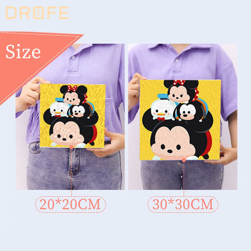 Bộ tranh vải canvas DROFE 20x20cm /30x30cm tự vẽ hình vũ trụ trang trí nhà cửa