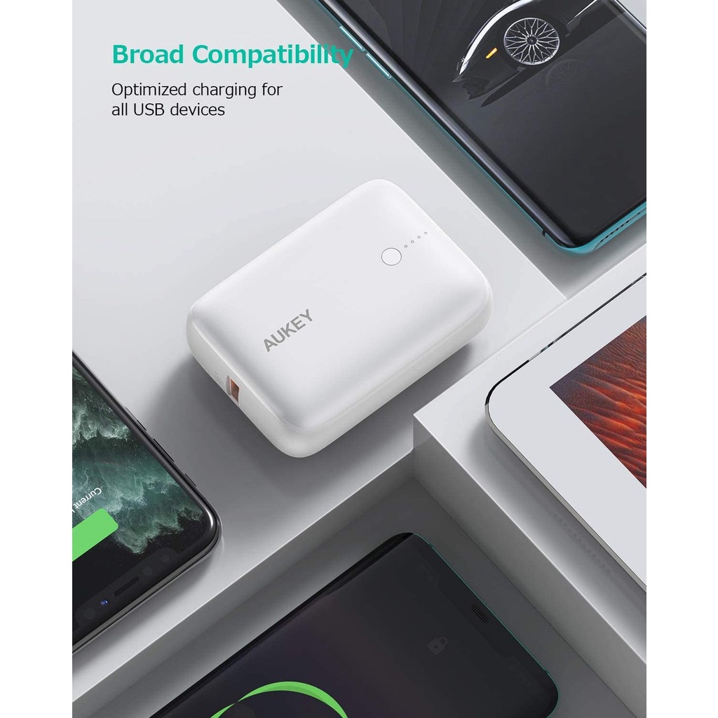 Sạc Dự Phòng Aukey PD 20W PB-N83  / N83S  10000mAh Siêu Mỏng,Bảo hành 18T