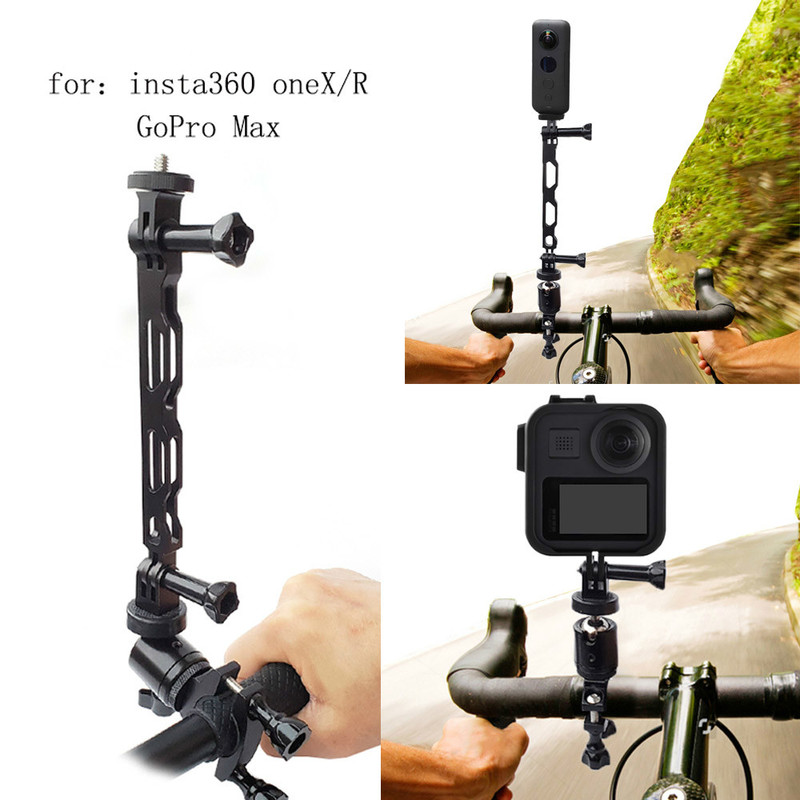 Giá Đỡ Máy Ảnh Bằng Hợp Kim Nhôm Vô Hình Gắn Tay Lái Xe Máy insta360 one x one r Cho insta 360 action