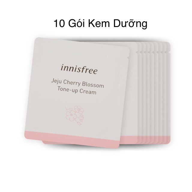 Combo 10 Gói Kem Đào Nâng Tone Da Trắng Hồng Innisfree Tone Up Cream 1ml