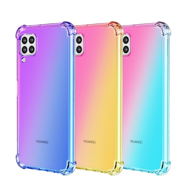Ốp điện thoại mềm có đệm khí bảo vệ 4 góc chống trượt màu gradient dành cho Huawei Nova3i/ Nova7i/ Nova4/ Nova5/ Nova2i | BigBuy360 - bigbuy360.vn