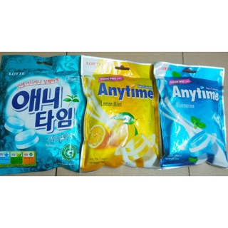 ( hàn quốc)Kẹo Lotte Anytime vị bạc hà 60gr/ vị chanh bạc hà 74gr/ bluemarrine 74g